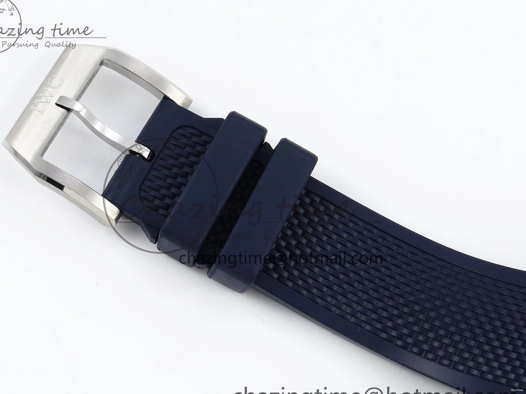 MIROTIME 0422 Casual Portuguese Chrono IW3716 Z+F 1:1 Best Edition White Dial on Blue Rubber Strap A 7016